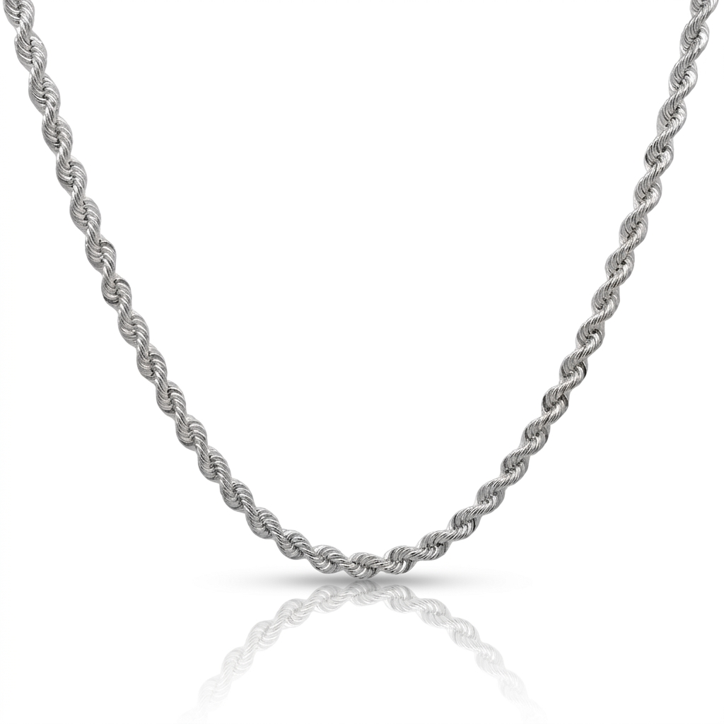 Cadena Rope Gruesa · Plata de Ley 925