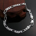 Pulsera Fígaro — Plata de Ley .925