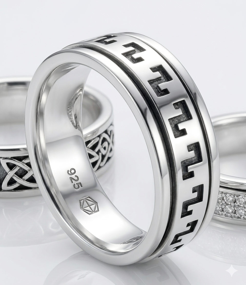 Anillo Liso Giratorio - Plata de Ley 925